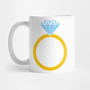 Diamond Ring With Gold Band Mug